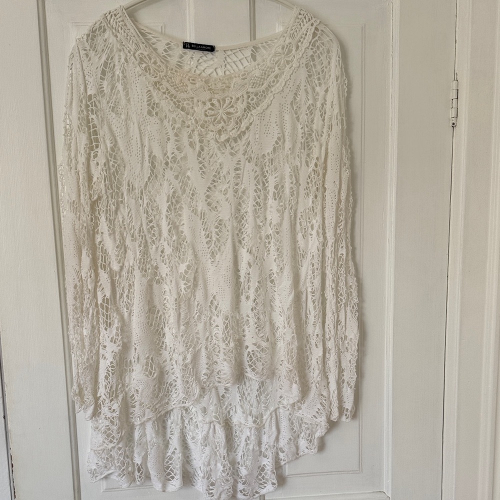 Bundle 2 Listings for $15😀 White Lace Cover Up